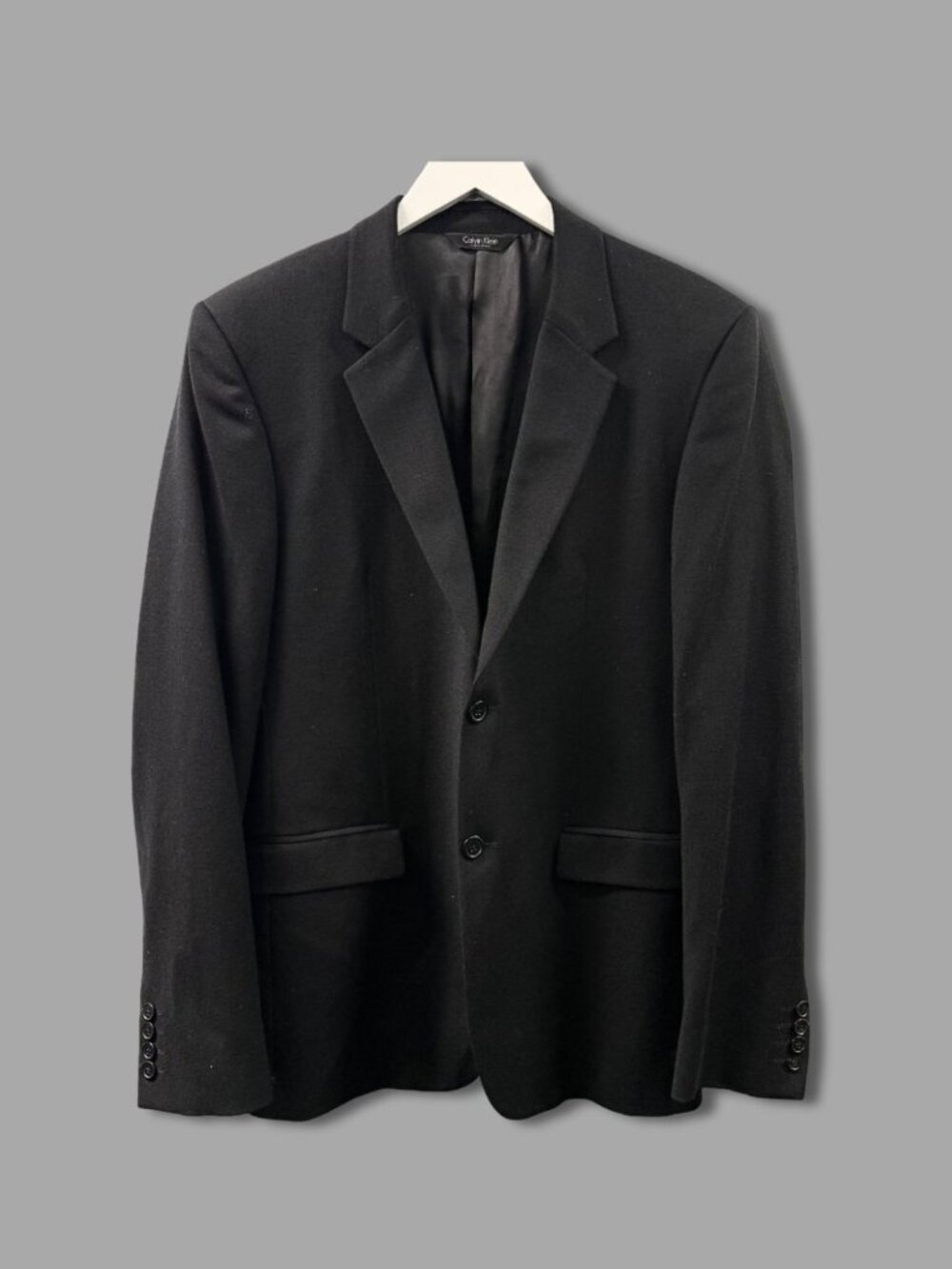 CALVIN KLEIN COLLECTION Black Wool Blazer Jacket Suit Jacket